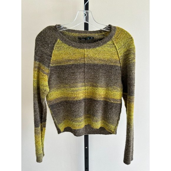 Prana Sweaters - Prana Women's Green Striped Wool Blend Sweater Size XS (33193)